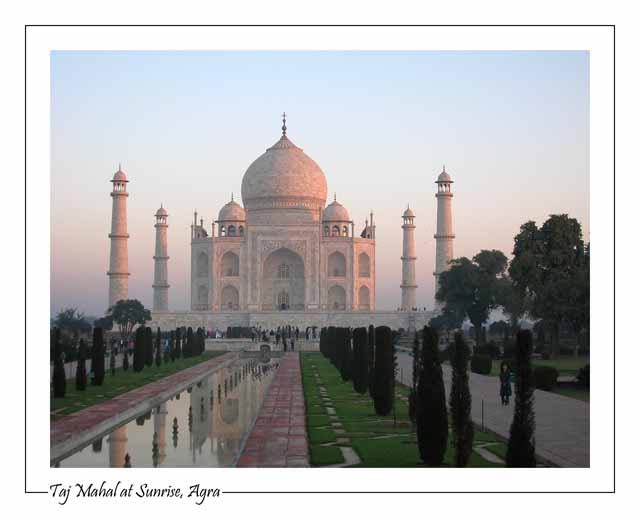 The Taj Mahal at sunrise, Agra, India